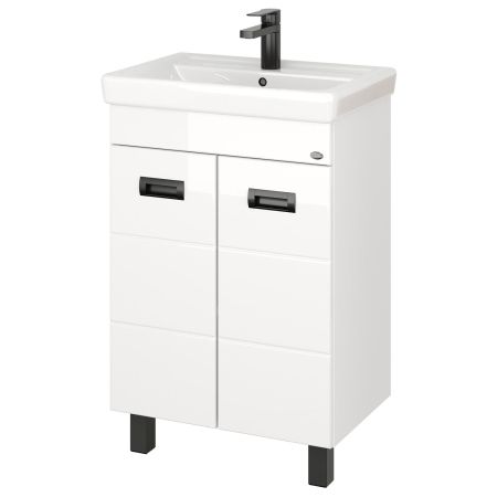 Тумба Onika Балтика-Квадро Black 60 напольная, белая (ум.Тигода 60), артикул 106139