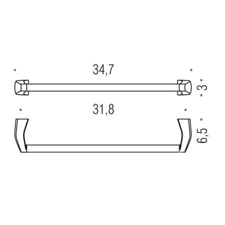 Colombo Road держатель для полотенца-49,7см, цвет: хром/карбон, артикул B8010.CRQ