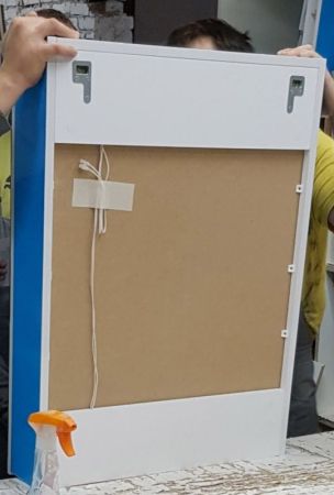 Зеркало Uni 75, белое, артикул 99.9005