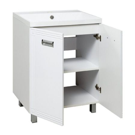 Тумба под раковину Runo Карат 60 4620750024635 Белая, артикул 4620750024635