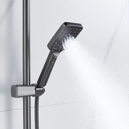 Душевая система Shevanik S8936T, оружейная сталь, артикул S8936T