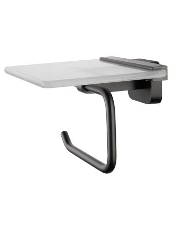 Держатель для туалетной бумаги с полкой WONZON & WOGHAND GRAFFITY, Темный графит (WW-9326)