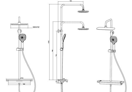 Душевая система Savol SK-H3145W, белый, артикул SK-H3145W