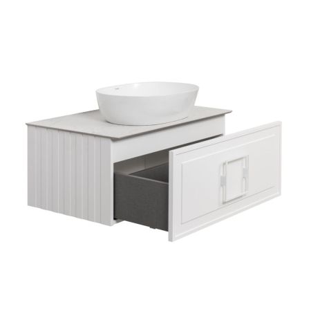 Тумба под раковину подвесная La Fenice Cubo FNC-01-CUB-B-80, белая, артикул FNC-01-CUB-B-80