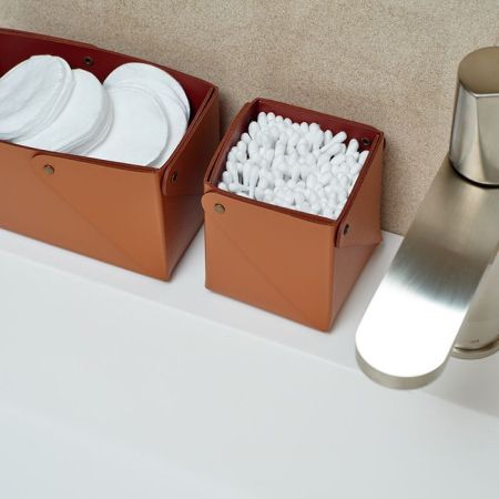 ADJ Стаканчик, 8x8xH10,5 см., цвет: коньяк/бордо, артикул 0104.09/30