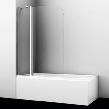 Leine 35P02-110 Fixed Стеклянная шторка на ванну, распашная, двухстворчатая, закругленная