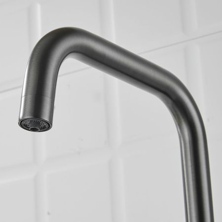 Смеситель для кухни с подключением фильтра Shevanik S528T, оружейная сталь, артикул S528T