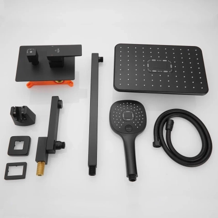 Душевая система встраиваемая Rose R2835H, черный, артикул R2835H
