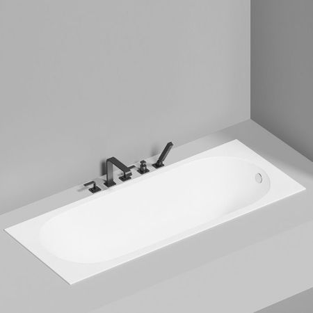 Salini ORNELLA Встраиваемая ванна 1700х700х600мм, овальная чаша, мат-л: S-Sense, глянцевый, матовый белый (без слива-перелива), артикул 102313M