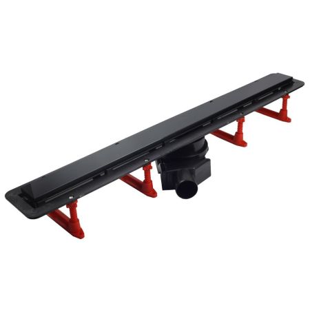 Душевой лоток, Bettoserb, Frameless Matte Black, ширина, мм-120, длина, мм-950, высота, мм-100, монтаж-в пол, пропускная способность, л/сек-0,8, выход Ø50 мм, поворот базы 360°, система отвода вторичного конденсата, сифон-есть, материал сифона-полипропиле