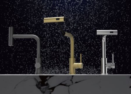 Смеситель для кухни с мультифункциональным изливом BELZ B74811, хром