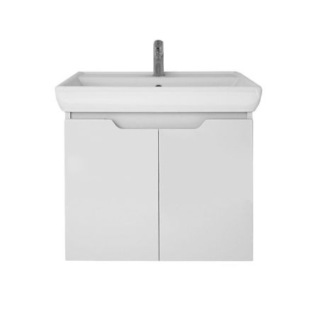 Тумба с раковиной подвесная Dreja Q(D) 60 см, белый, артикул 99-1001-com