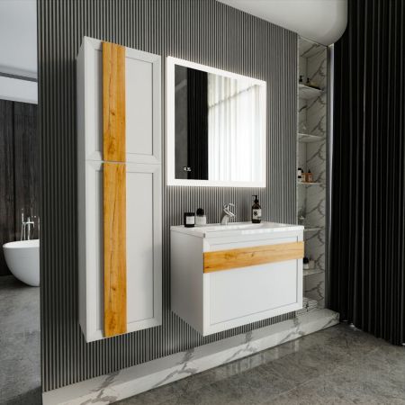 Комплект мебели для ванной Бриклаер БЕРЛИН 80BD, белый, артикул БЕРЛИН 80BD