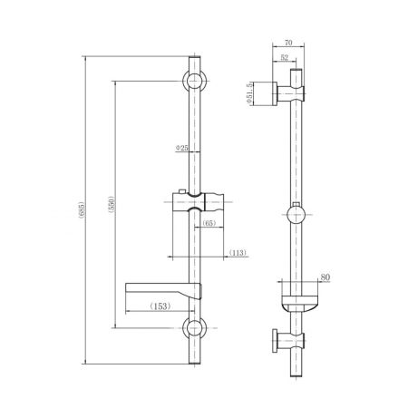 Душевой гарнитур FASHUN A8002, хром