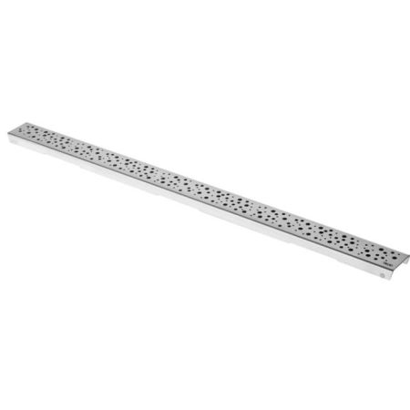 Дизайн-решетка, TECE, TECEdrainlinе, drops, ширина, мм-66, длина, мм-1500, высота, мм-22, материал-нержавеющая сталь, декоративная с перфорацией, цвет-нержавеющая сталь матовая, артикул 601531