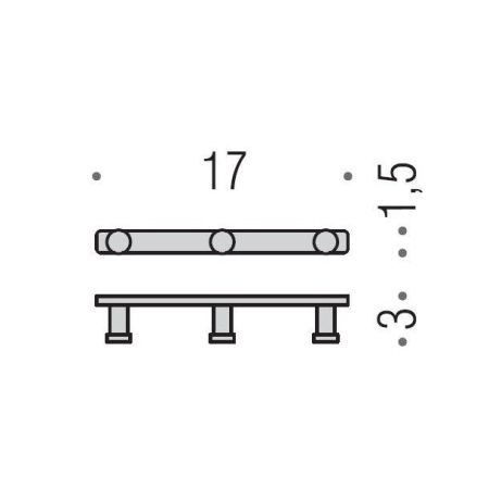 Colombo Time Крючок тройной, цвет: хром, артикул W4257.CR