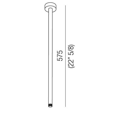 Agape Al dente Потолочный излив для душевой головки, длина: 57.5см, цвет: хром