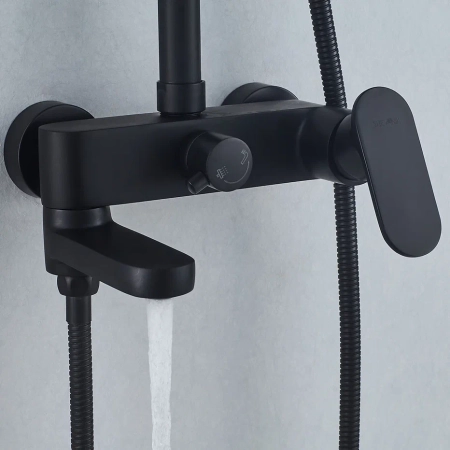 Душевая система Shevanik S8736H, черный