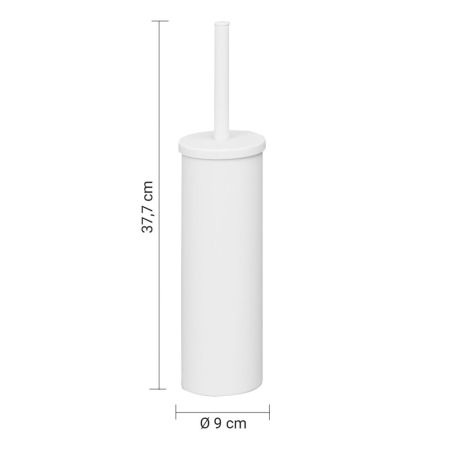 Gedy Tonga, круглый напольный металлический ёрш, цвет белый матовый, артикул TO33(02)