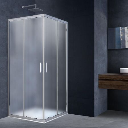 Душевой уголок Rapid VSS-3R80/90MT, (800-900)x(800-900), хром, стекло текстурное, артикул VSS-3R80/90MT