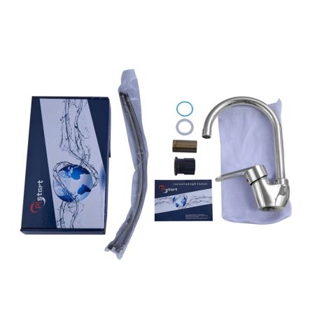 Смеситель для кухни Plstart PL4106, хром