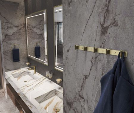 Кольцо для полотенец BELZ B91304, брашированное золото