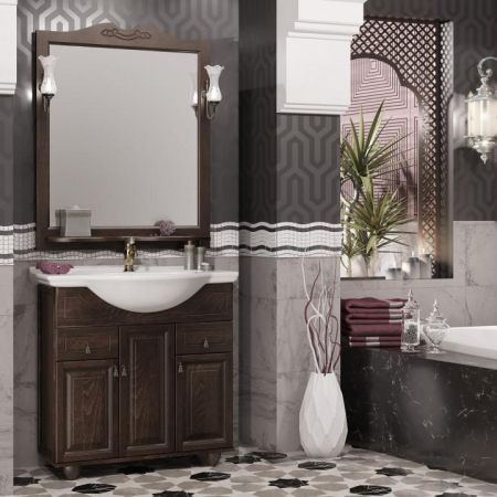 Зеркало Тибет 85 объемные фасады Opadiris Орех антикварный, артикул 