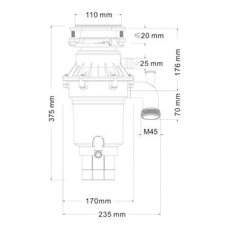 Измельчитель пищевых отходов Fmark FCD-703, артикул FCD-703