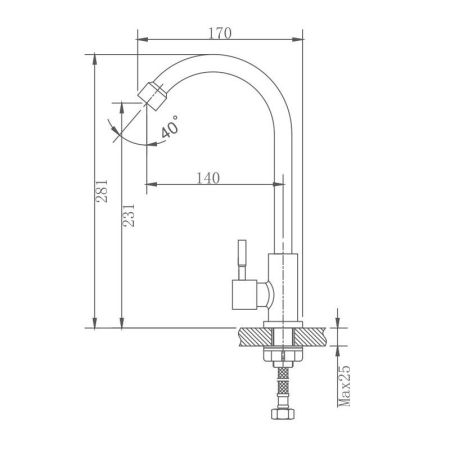 Кран на одну воду Haiba HB4183, сталь