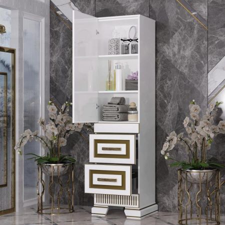 Пенал Оникс левый Opadiris Белый/золото, артикул 