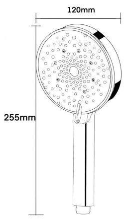 Ручной душ, 3 реж., диам. 100  артикул: VSP13, VODA
