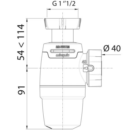 Сифон для кухонной мойки Wirquin Neo Air 30987073 Белый, артикул 30987073