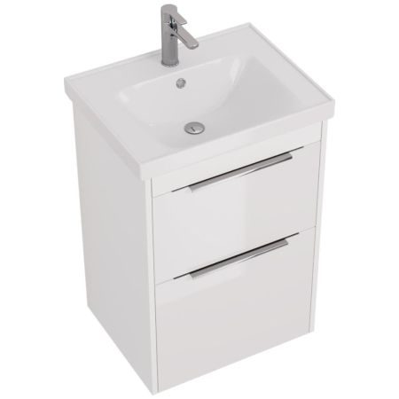 Тумба с раковиной подвесная/напольная Dreja Prime 60 см, белый, артикул 99-9300-com