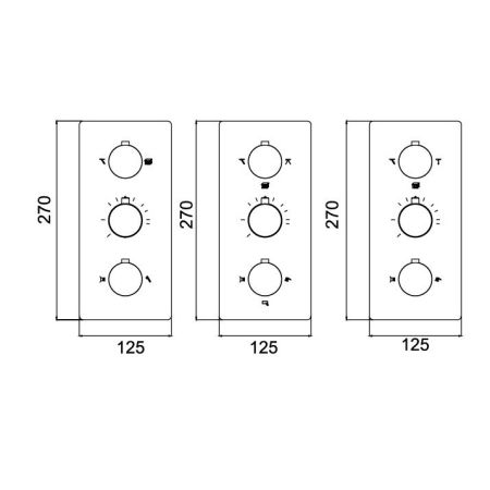 Встраиваемый термосмеситель RGW SP-41 (Хром, круглые)