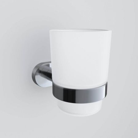 A7434300 Sense L, Стеклянный стакан с настенным держателем, хром A7434300 Sense L, Стеклянный стакан с настенным держателем, хром