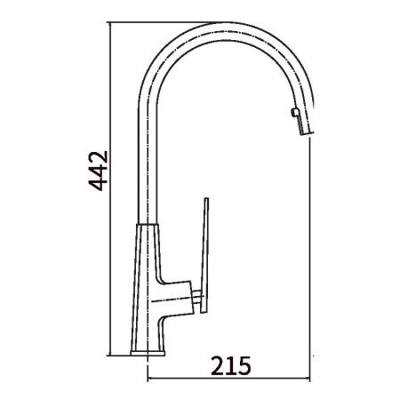 Смеситель для кухни FASHUN A6057, хром