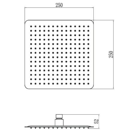 Верхний душ Savol S-000F10, хром, артикул S-000F10