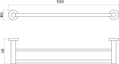 Полотенцедержатель Savol S-005648C, матовое золото, артикул S-005648C