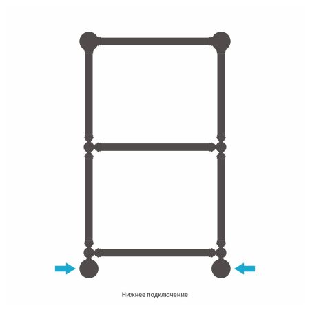 Полотенцесушитель водяной "Ренессанс 1304" 860х500 (Шампань), артикул 020-0280-8650