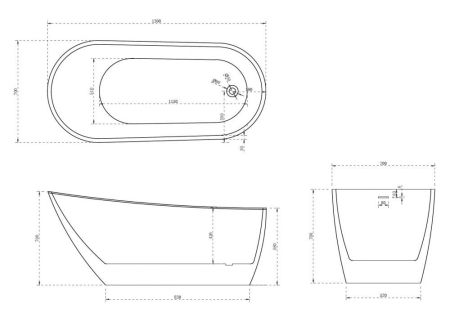 Акриловая ванна ABBER AB9353-1.3, артикул AB9353-1.3