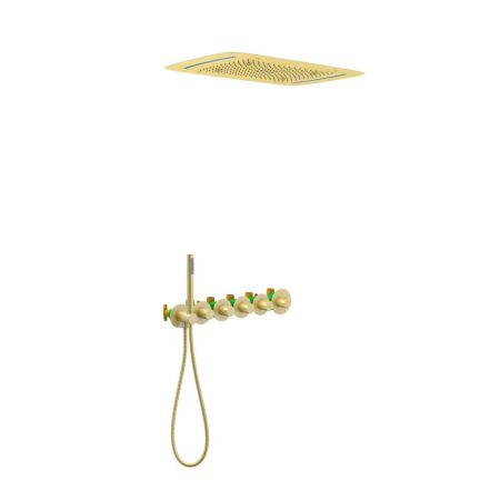 Душевая система встроенная с термостатом Timo Saona SX-2319/17SM золото матовое, артикул SX-2319/17SM