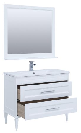 Мебель для ванной Aquanet Бостон М 100 белый (лит. мрамор), артикул 00258284