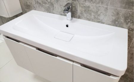 Тумба под раковину АКВАТОН ШЕРИЛЛ 104,4 1A206301SH010 (подвесная, белый), шт, артикул 1A206301SH010