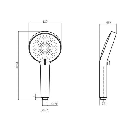 Лейка для душа FASHUN A012-7, черный
