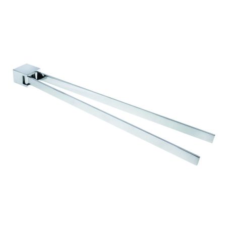 Полотенцедержатель VIA двойной поворотный  47x34x445мм, хром, артикул 135004102