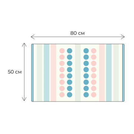 Коврик для ванной комнаты FIXSEN LOTUS FX-8030W, разноцветный, артикул FX-8030W