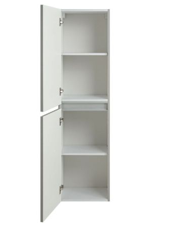 ELEGANT Пенал настенный, подвесной, Светло-серый матовый AM-ELEGANT-1500-2А-SO-GCM-LED, артикул AM-ELEGANT-1500-2А-SO-GCM-LED