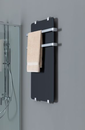 Полотенцесушитель электрический Allen Brau Infinity 140x44 с рейлингом 2.0 и креплением, серебро браш