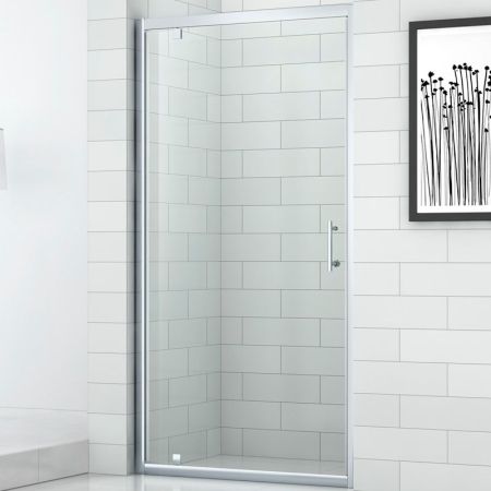 Душевая дверь в нишу Cezares Eco BA-1 80 профиль Хром стекло прозрачное, артикул ECO-O-BA-1-80-C-Cr