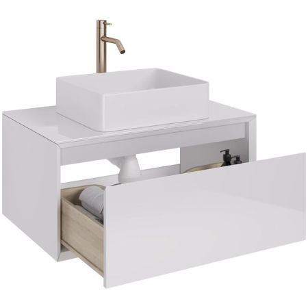 Тумба под раковину подвесная Dreja Insight 80 см, белый, артикул 99.9200